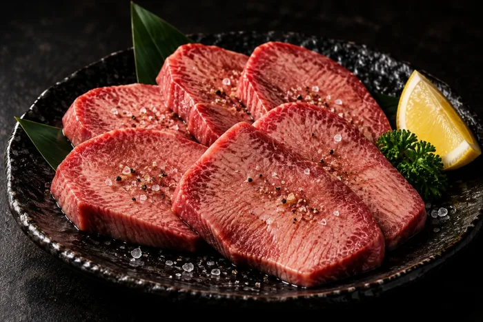塩をふった厚切り牛タンとレモン（イメージ）