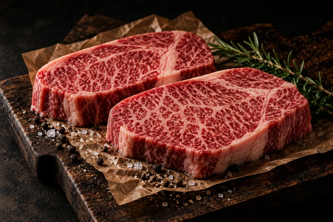 霜降りの黒毛和牛 肩ロースステーキ2枚（イメージ）